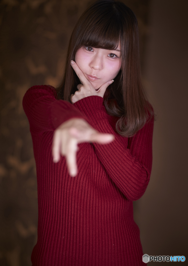 少女A お決まりのボーズしてみて！..ART85mm