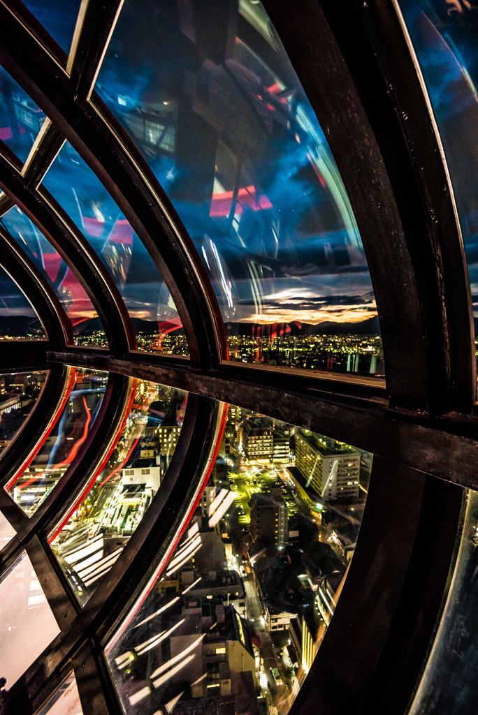 Beautiful Nightscape of Kyoto from UFO!