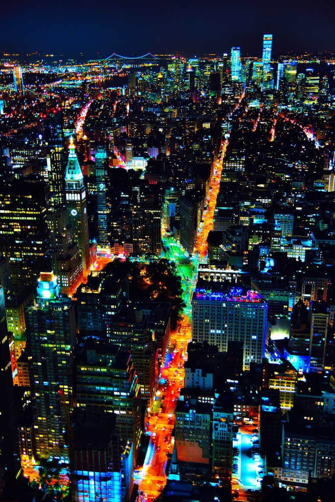 Lively Night of New York