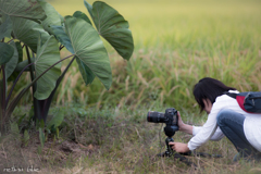 「見えますか」撮っている姿