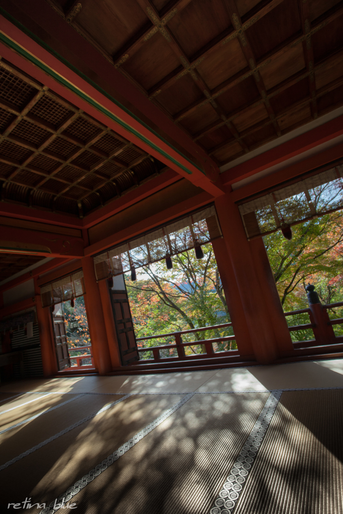 談山神社　拝殿にて