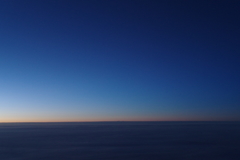 雲の上の夕焼け