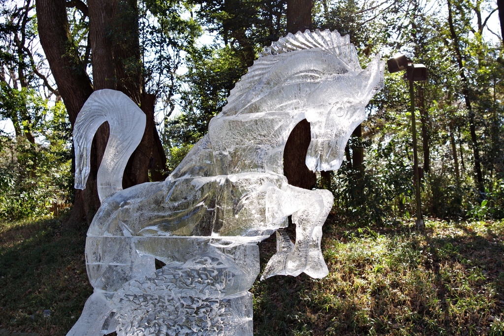「馬」_明治神宮奉納全国氷彫刻展