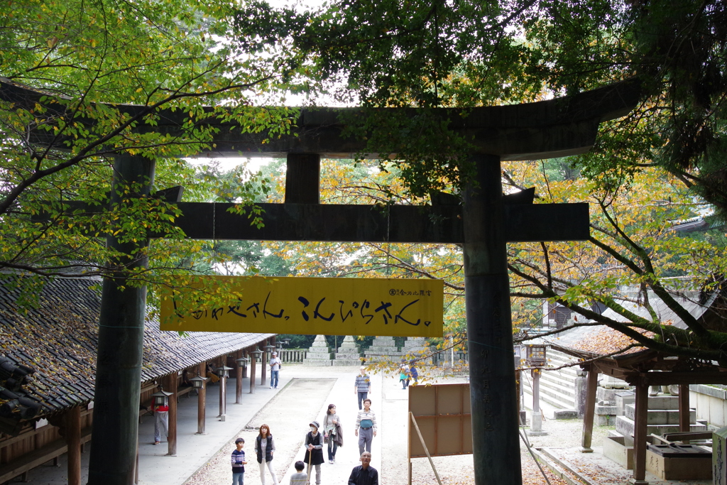 黄銅鳥居_金刀比羅宮