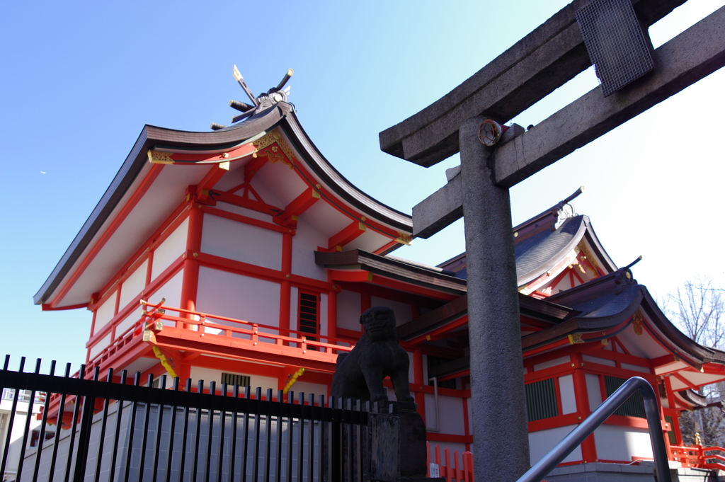 本殿_花園神社