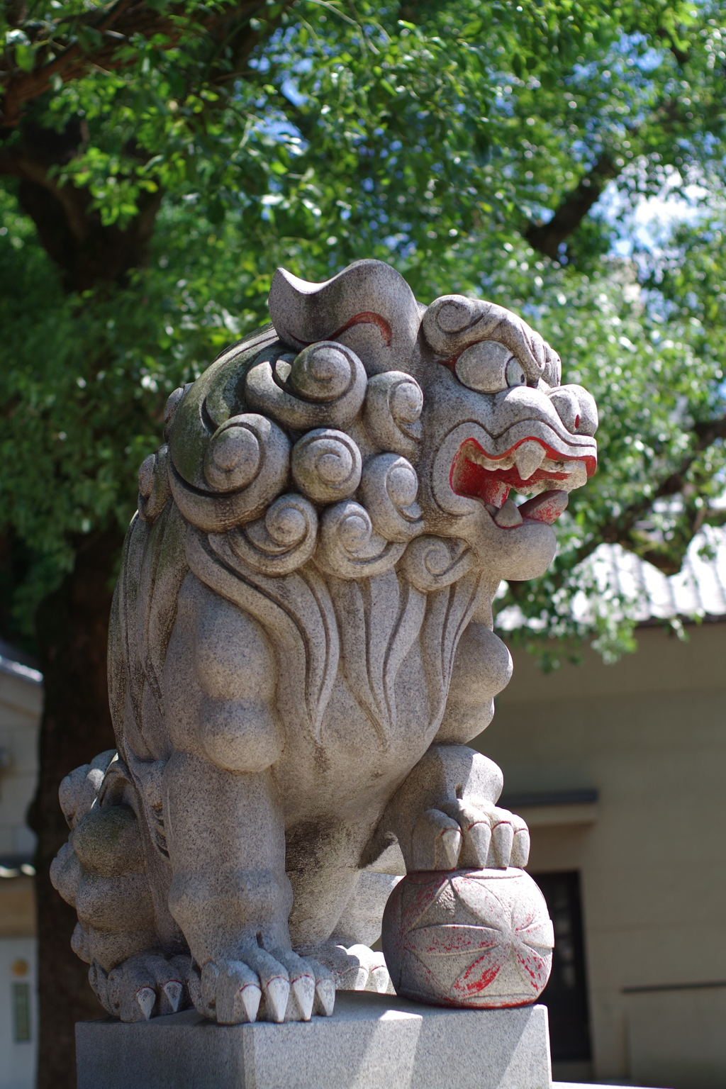 狛犬_穴八幡宮