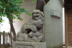 狛犬_神明氷川神社