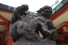 狛犬_品川神社