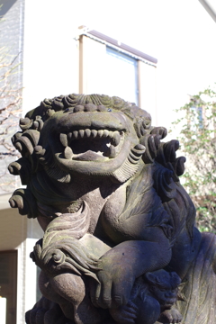 狛犬_穏田神社