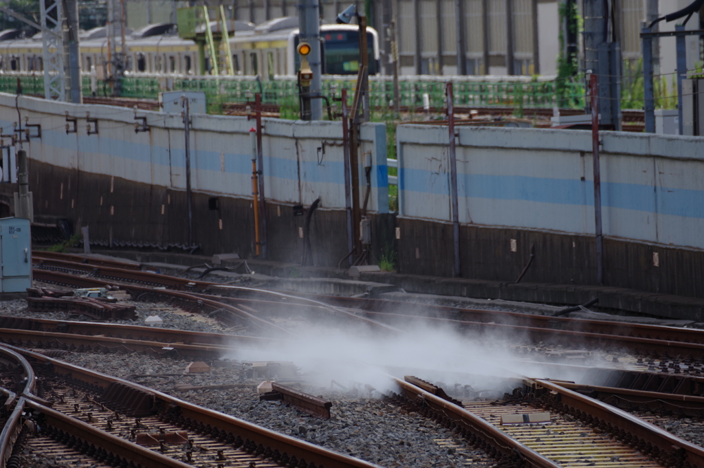 線路にミスト
