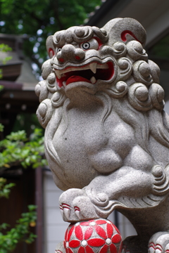 狛犬_神明氷川神社