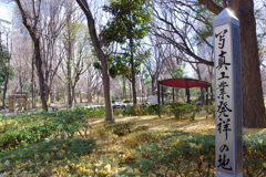 「写真工業発祥の地」_新宿中央公園