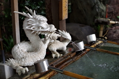 手水舎_龍_田無神社