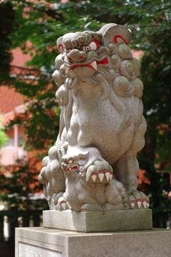 狛犬_神明氷川神社