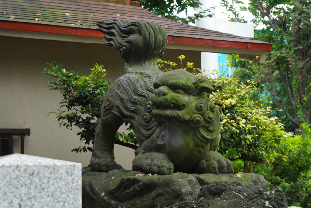 狛犬_下落合氷川神社