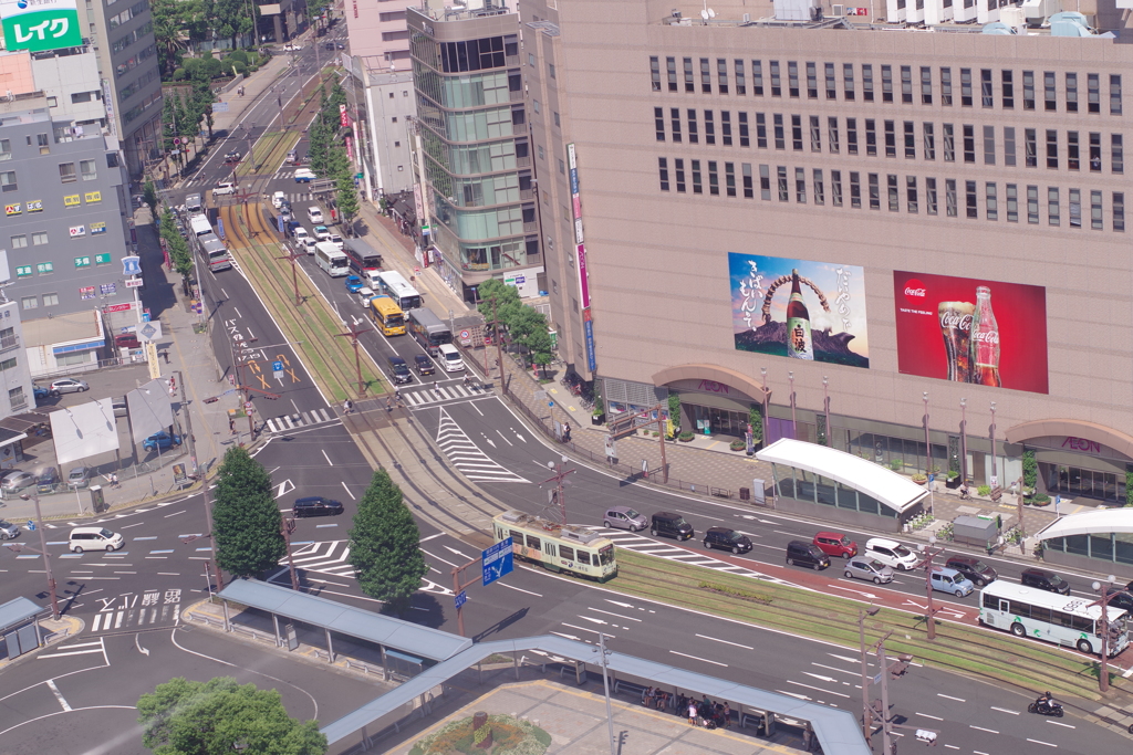 鹿児島市電_鹿児島中央駅観覧車から