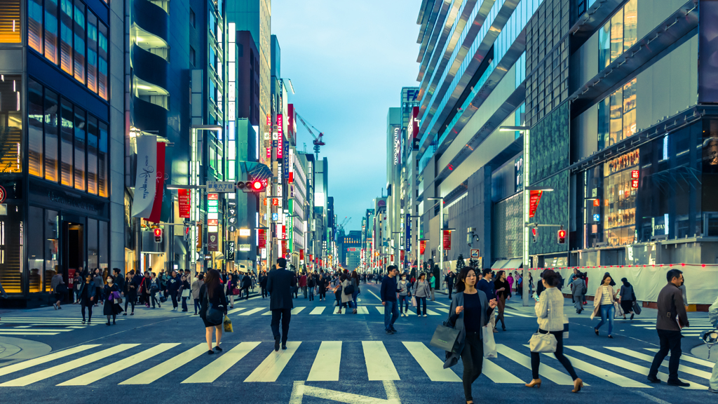 夕方の銀座 中央通り By Watayu01 Id 写真共有サイト Photohito