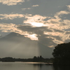 朝の田貫湖にて