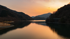 丹沢湖の夕暮