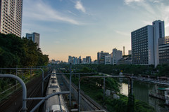 牛込橋からの眺め 夕暮れ