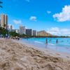 The Waikiki beach on sundday.