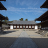 １月の気清しい法隆寺
