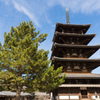 １月の気清しい法隆寺