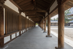 １月の気清しい法隆寺