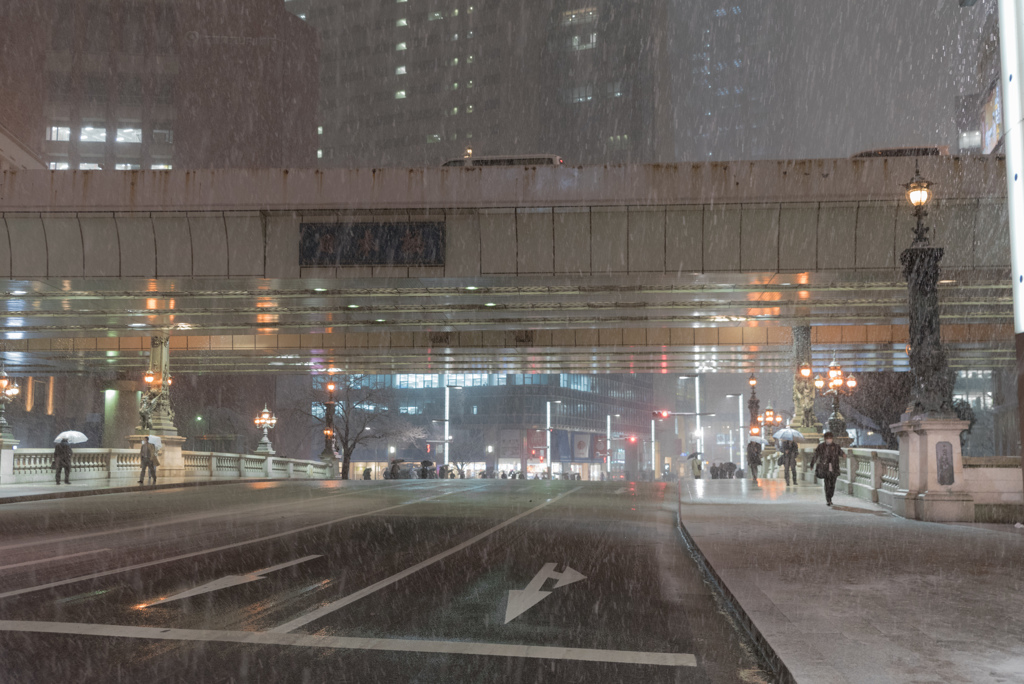 都心　雪化粧　＠日本橋　２