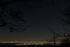 秩父より関東平野一望　29日星空