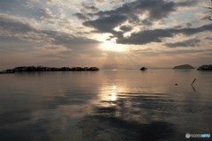 静かな夕暮れに2（周囲はカメラを構えた人々でにぎやか）