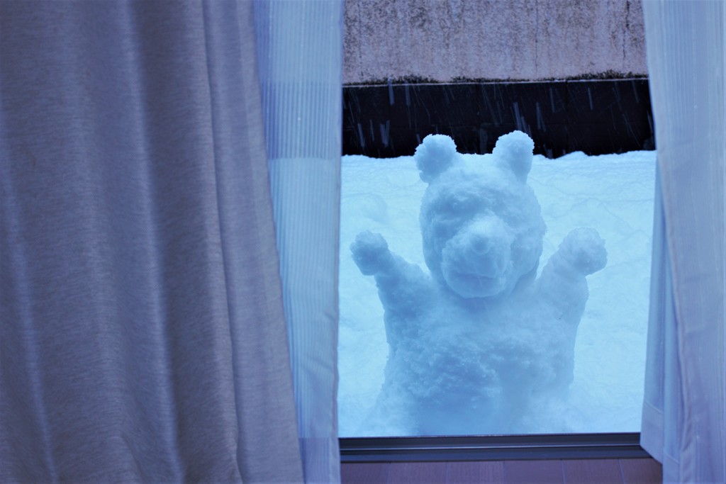 我が家の雪像