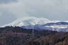 伊吹山雪化粧