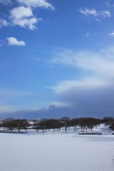 雪と青空