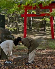 長老神社にて