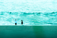 晩夏の海デート