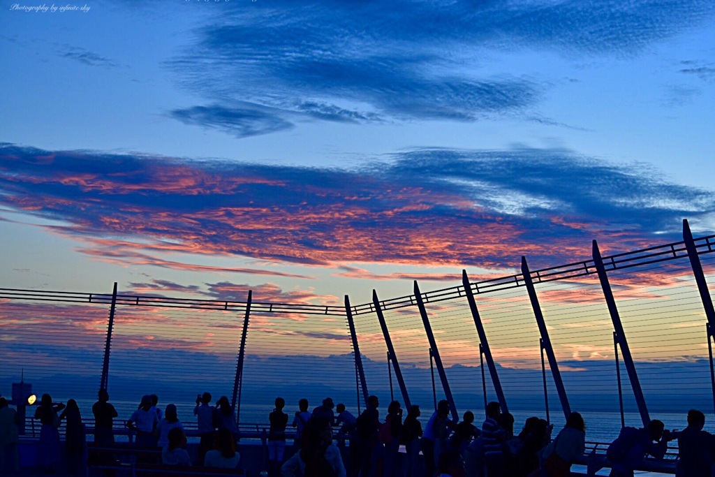 The sunset of the airport