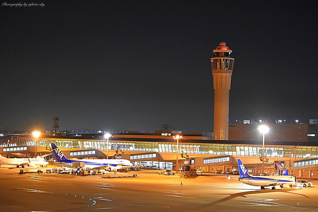 Airport night view