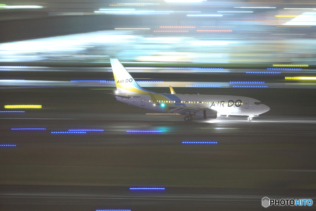 雨の羽田空港