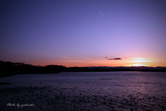 多々良沼の夕日