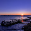 利根川に沈む夕日