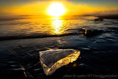 北海道豊頃町大津海岸　Jewelry Ice2018　その1　朝陽を浴びて輝く　