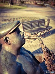 近くの公園にて。