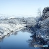 雪の朝。「さむい〜」