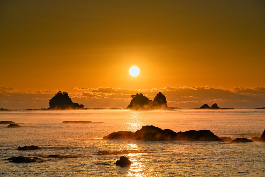 海霧の中で・・・昇る