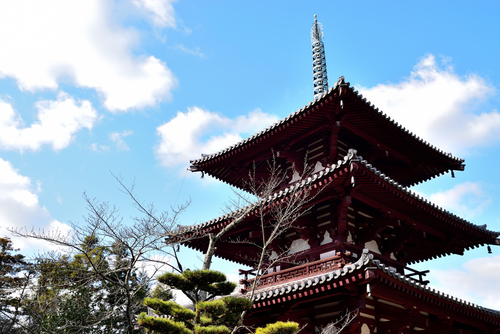 法輪寺　三重塔