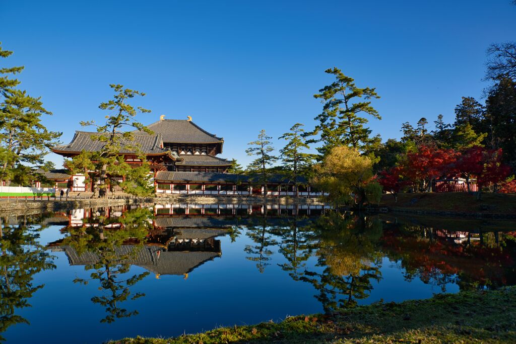 秋の鏡池～東大寺
