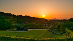 明日香の郷～石舞台の夕暮れ