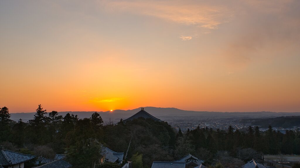 古都奈良の夕景