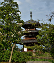 法起寺　三重塔